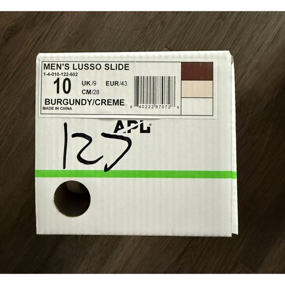 APL Athletic Propulsion Labs Unisex Lusso Slide‎ in Burgundy Creme Size 10 NEW - Picture 3 of 4